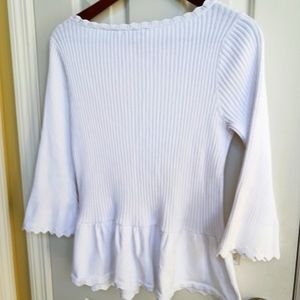 Jenne Pierre white sweater size M